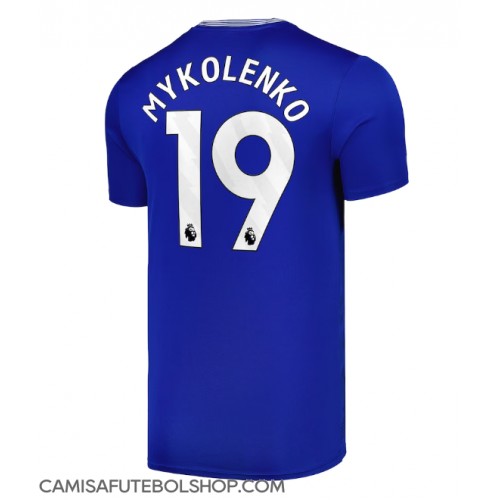 Camisa de time de futebol Everton Vitaliy Mykolenko #19 Replicas 1º Equipamento 2024-25 Manga Curta